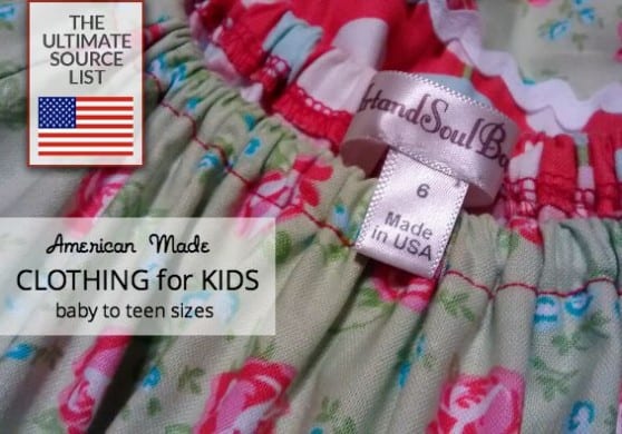 Made in the USA Clothing for Kids : The Ultimate Source List - USA Love List