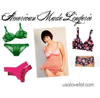 American Made Lingerie via USALoveList.com