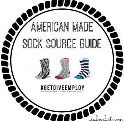 Made in USA Sock Brands via USALoveList.com