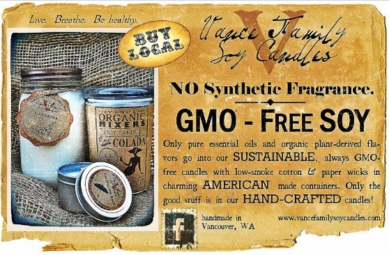 made in usa candles by Vance Family Soy Candles
