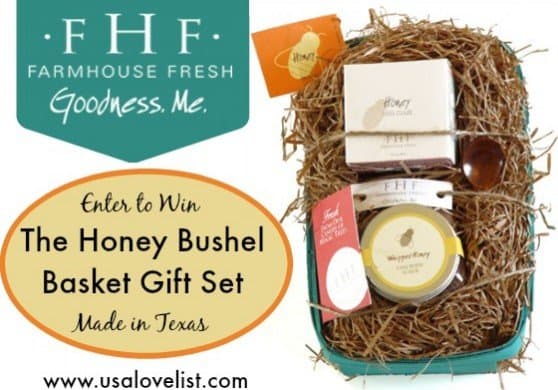 Enter to win FarmHouse Fresh Honey Bushel Basket Gift Set made in Texas