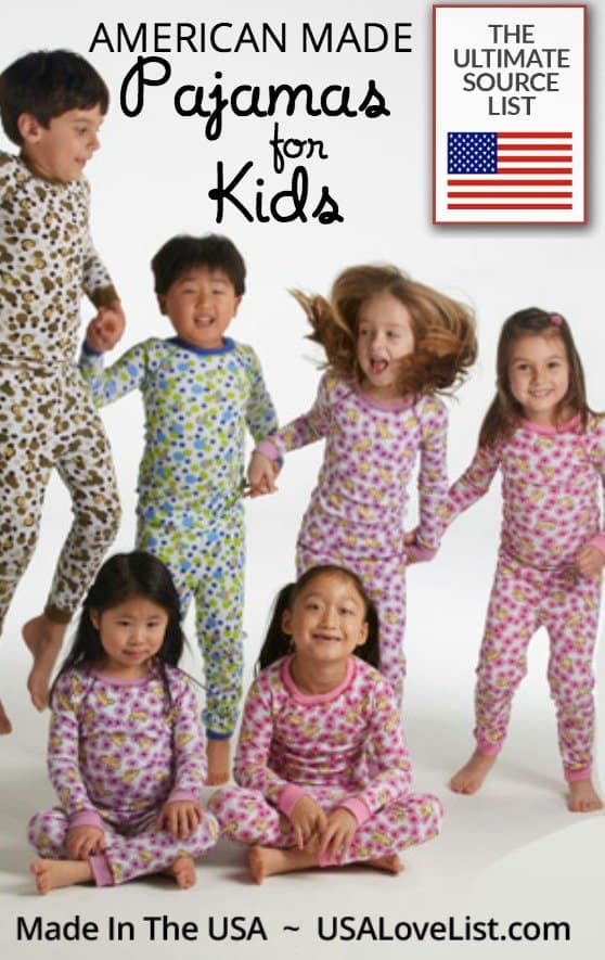 Made in USA Kid&#39;s Pajamas: A USA Love List Source Guide - USA Love List