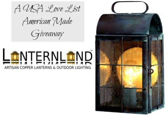 Enter to win handmade, Made in USA lighting in brass or copper from Lanternland.