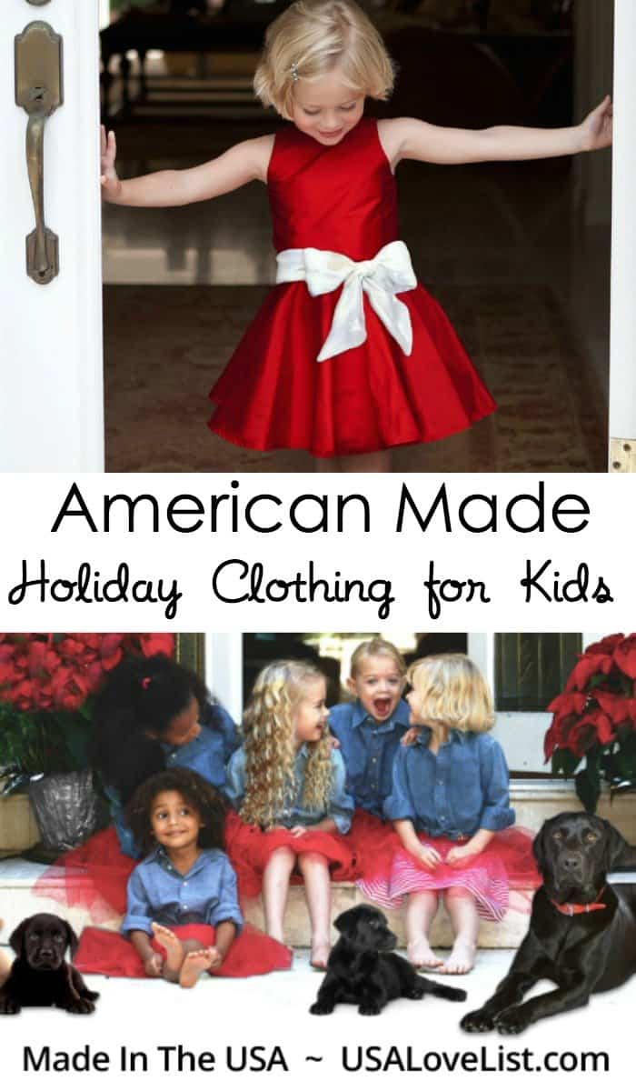 American Made Holiday Clothing For Kids - USA Love List