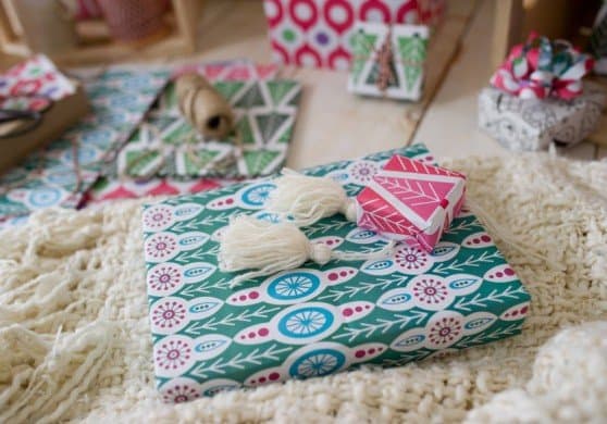 Wrappily makes American made recyclable, compostable, reversible wrapping paper we love!