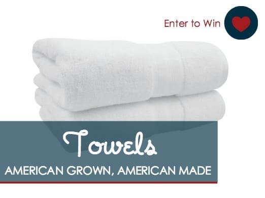 Enter to win a 6 piece set of American Made towels from 188 Mills via USAlovelist.com
