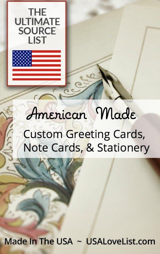 American Made Custom Greeting Cards, Note Cards & Stationery USA Love