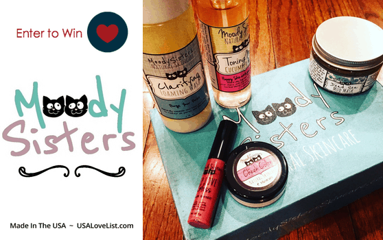 Moody Sisters Natural Skincare Made in the USA. Giveaway ends 3/24/16.