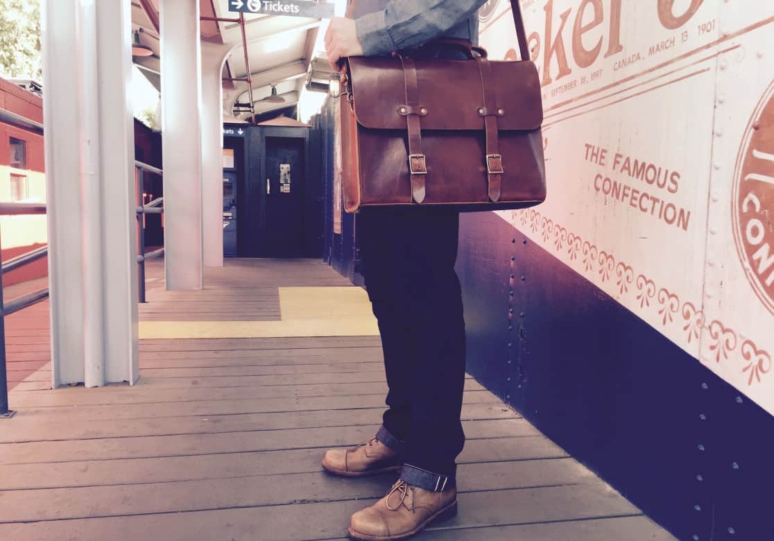 American Made Leather Briefcase from Jackson Wayne | Luxury Gifts For Him Made in USA