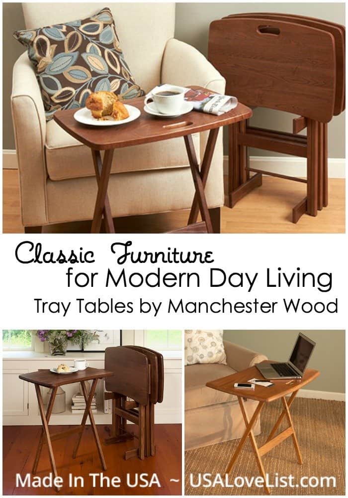 Classic Furniture for Modern Day Living: Manchester Wood Tray Tables  USA Love List