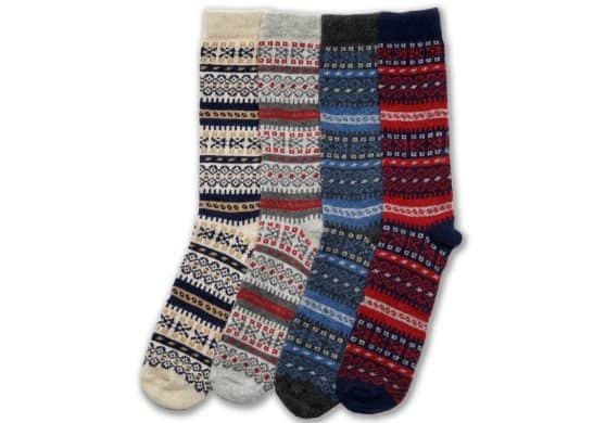 Ladies Fair Isle cashmere & merino socks by American Trench | Knit in Pennsylvania
