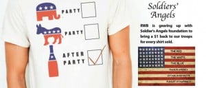 The Red The White The Blue is an LA-based indie fashion company committed to manufacturing in the USA. We love this election themed t-shirt. Enter to win one for yourself!