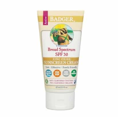 Organic sunscreen: Badger Balm Sunscreen | Organic ingredients | Made in USA #usalovelisted