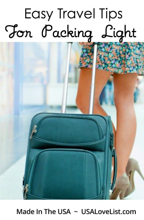 Easy Travel Tips For Packing Light via USALoveList.com