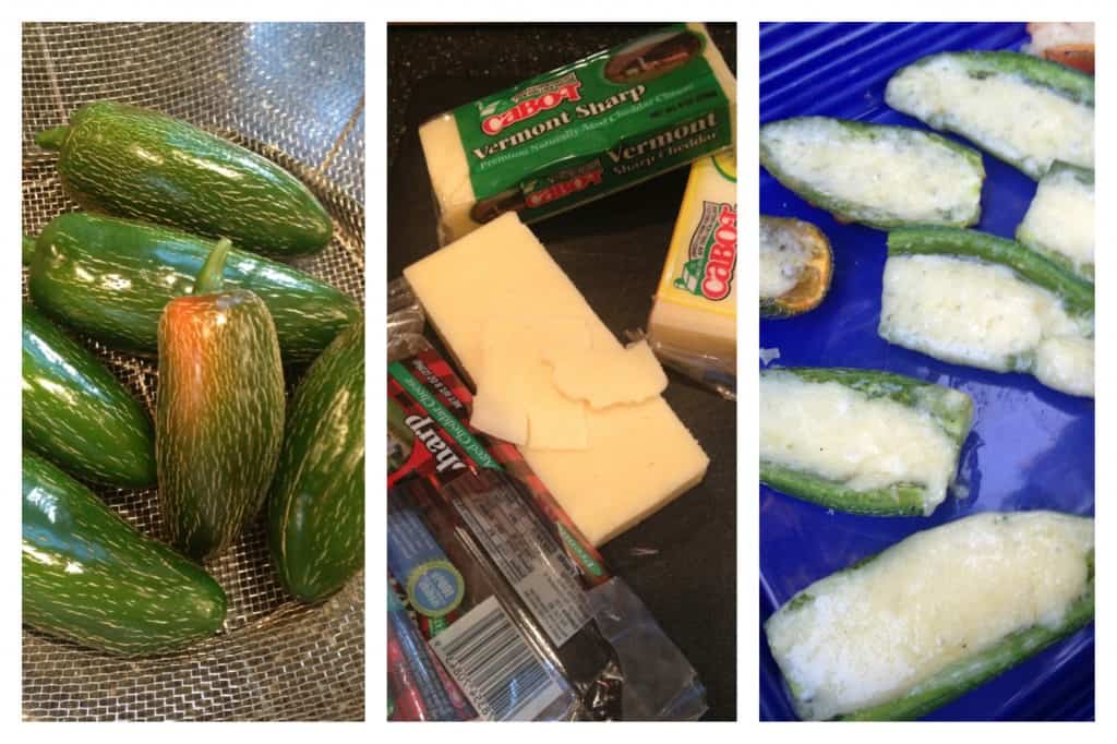 Grilled Cheddar Jalapeños Recipe with American made Cabot Cheese