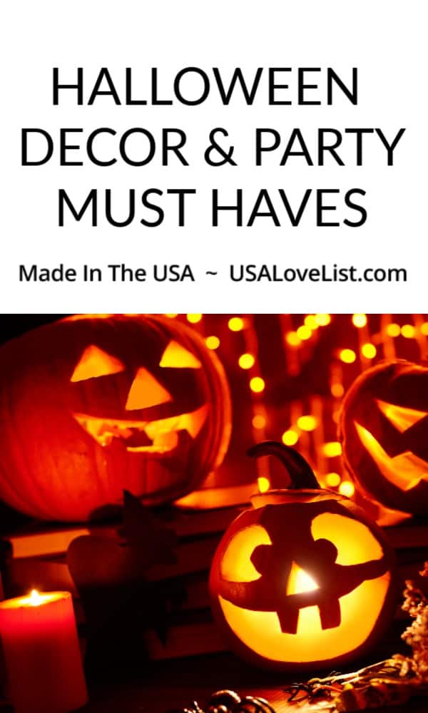 American made halloween decor and party must haves #usalovelisted #Halloween #party #madeinUSA