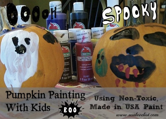 Pumpkin Painting With Kids: Using Non-Toxic, Made In USA Craft Paint