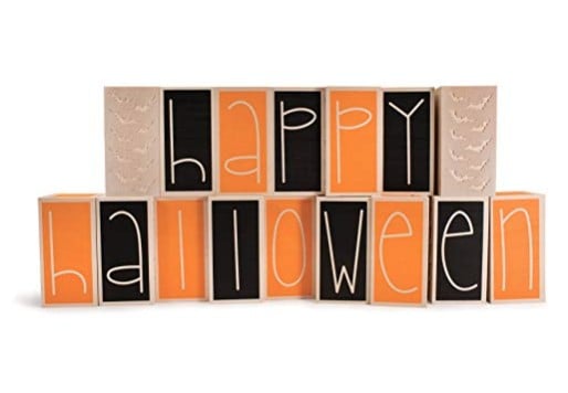 American Made Halloween Decor and Party Must Haves: Uncle Goose Happy Halloween letter blocks #Halloween #usaLoveListed 