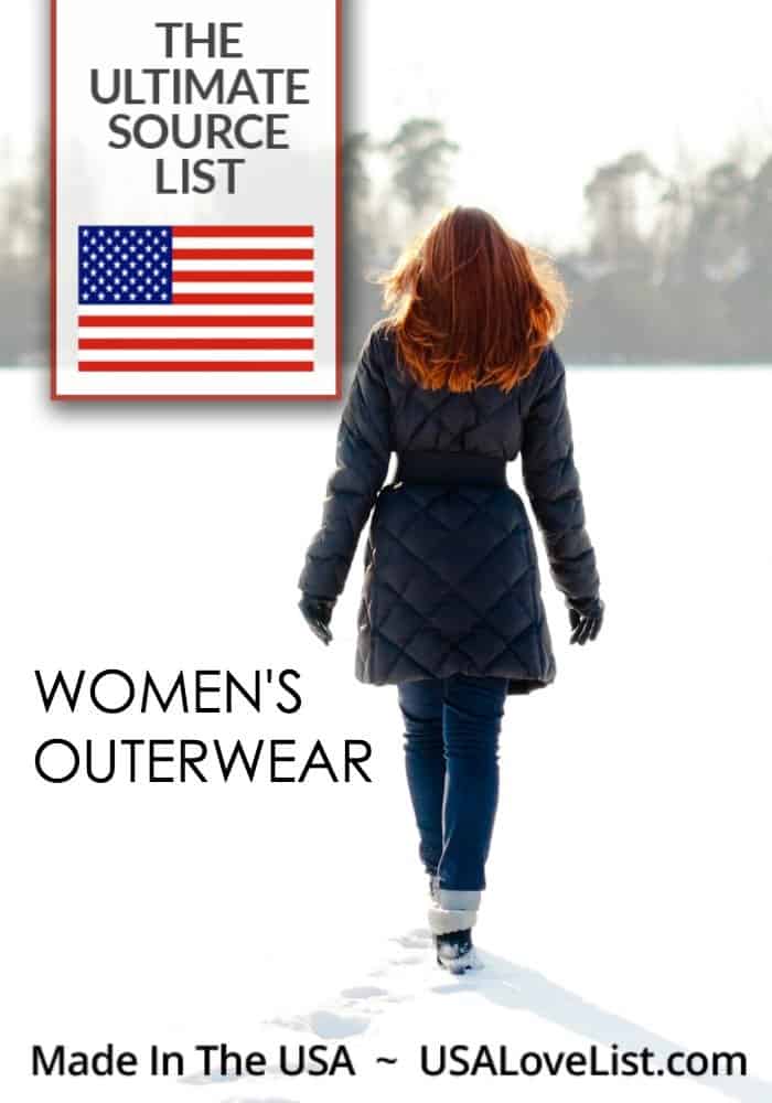 Women's Coats and Outerwear Made in the USA via USAlovelist.com