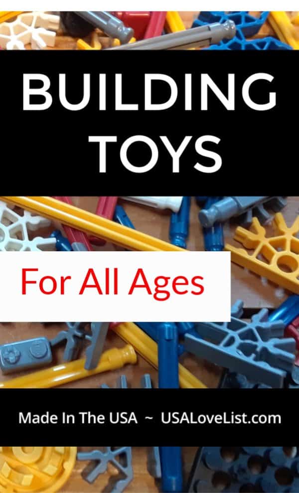 Made in USA Building Toys For Baby to Teens #usalovelisted #gifts #toys #STEM #madeinUSA