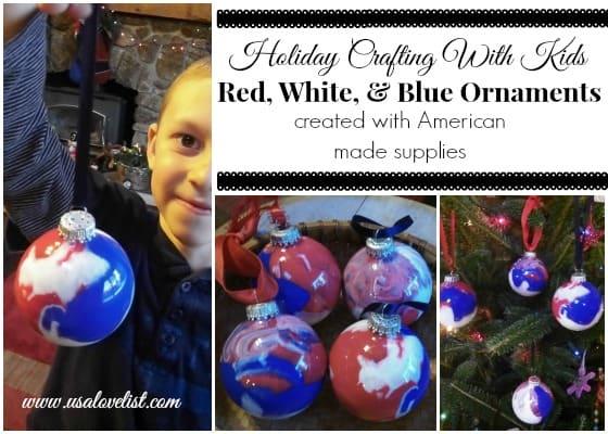 Holiday Crafting With Kids: Red, White and Blue Ornaments, Made in USA Materials