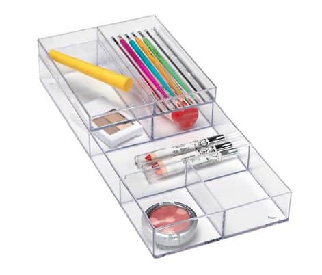 Makeup organizing ideas: storage trays from the Container Store #usalovelisted