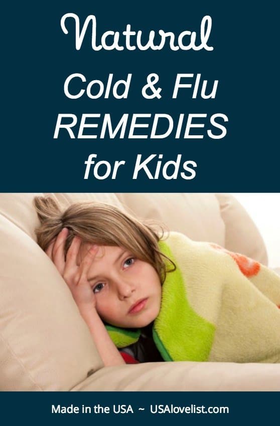 5 natural cold and flu remedies for kids using American made goods via USAlovelist.com