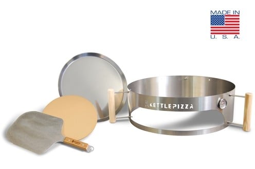 Make perfectly cooked wood fried pizza with the Kettle Pizza Deluxe Pizza Oven Kit | Made in USA