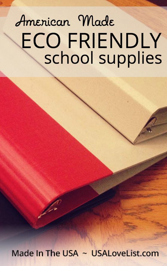 American Made Eco friendly school supplies