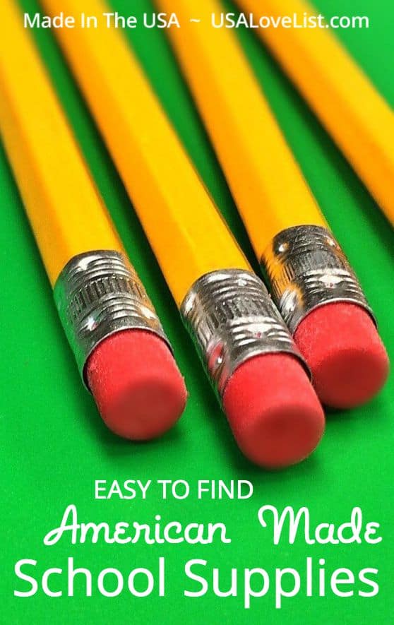 Best Made in USA School Supplies #usalovelisted #backtoschool #schoolsupplies #madeinUSA