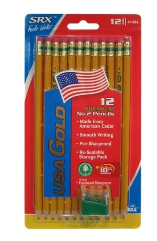 Best Made in USA School Supplies: USA Gold Pencils by Write Dudes #usalovelisted #schoolsupplies #backtoschool #madeinUSA