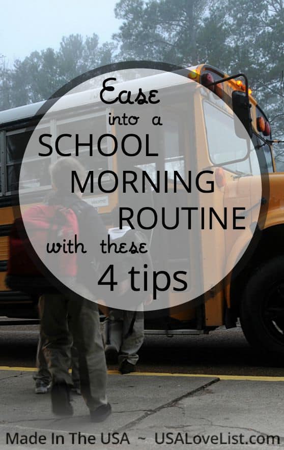 get into a school morning routine with this 4 tips