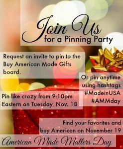 Join us for a 'Buy American Made Gifts' Pinterest Party