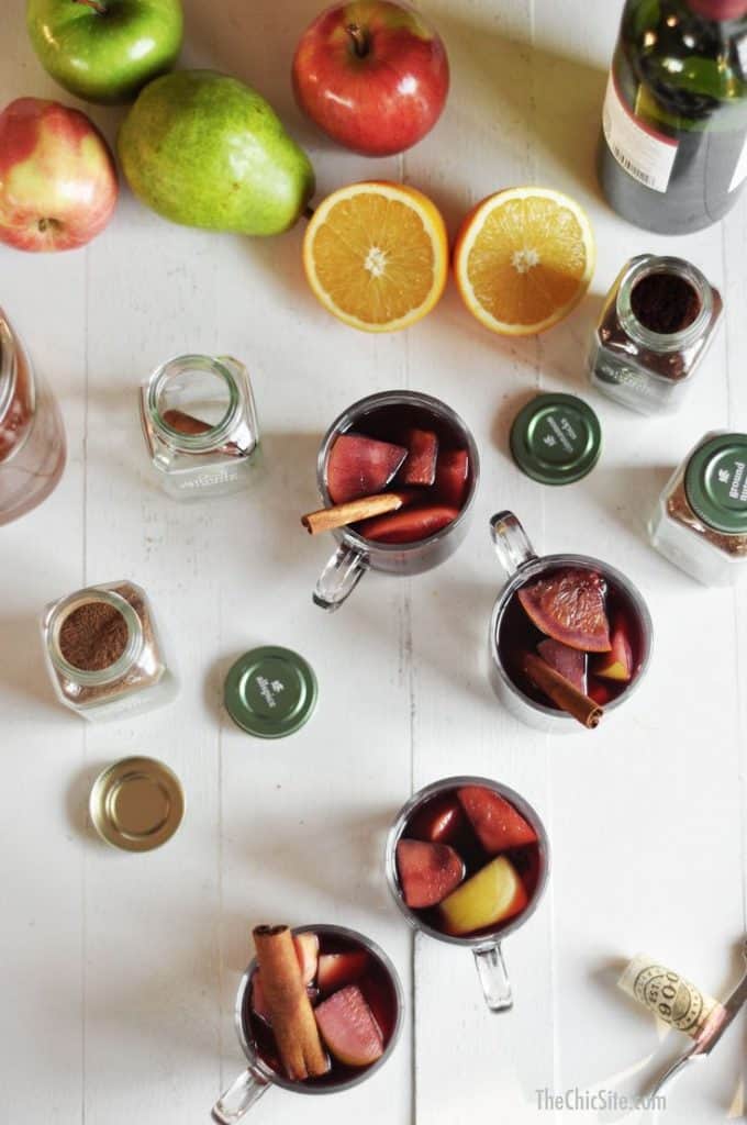 Simple Crockpot Sangria Recipe With Simply Organic Spices via USALoveList.com