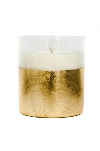 gold and white hand poured candle #madeinLA