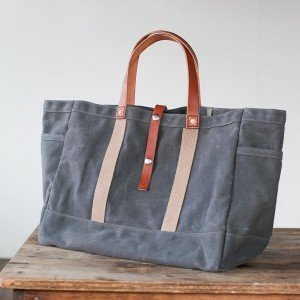 No. 175 Tool/Garden Tote in Slate & Russet by Artifact Bags, made in Nebraska #madeinUSA #giftsformen 