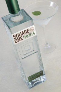 Thai-Basil Grapefruit Martini With Square One Organic Vodka via USALoveList.com