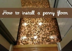 How to install a penny floor | Penny and epoxy DIY