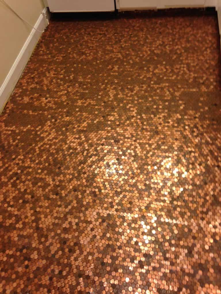 How To Install A Copper Penny Floor A Made In Usa Diy Project