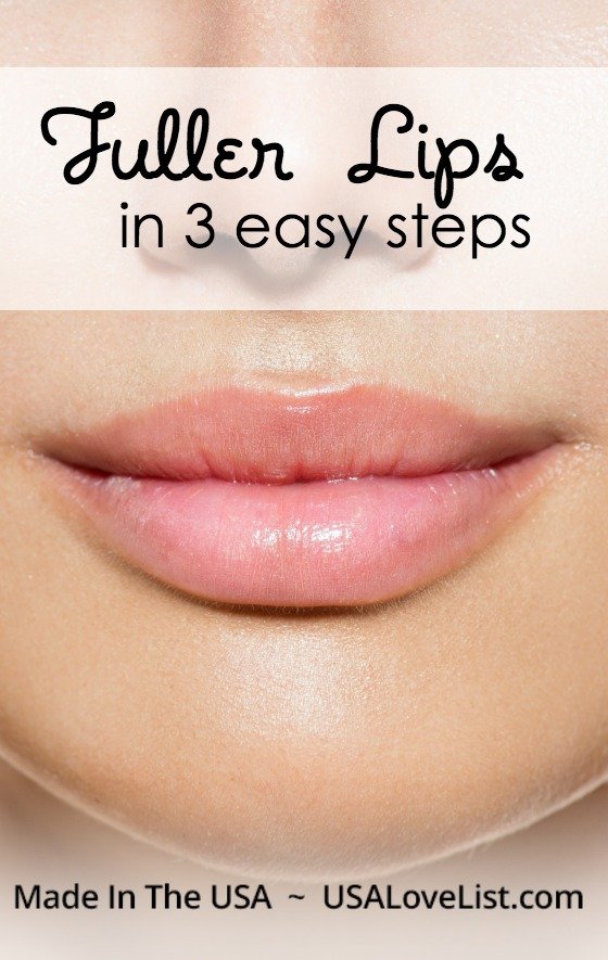Three easy steps to fuller lips featuring American made beauty products