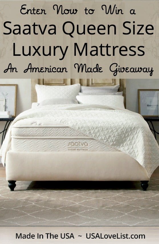 Saatva Luxury Mattress Giveaway via USALoveList.com