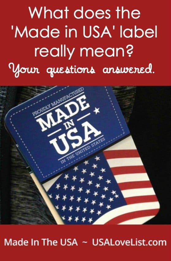 Have you've ever wondered what qualifies an item to be labeled "Made in USA'? We have the answer. 