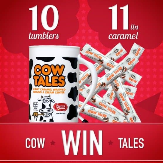 Just in time for an American made Fourth of July! Enter now to win 10 Cow Tales tumblers + 11 POUNDS of Mini Cow Tales! Ends 6/18/15.