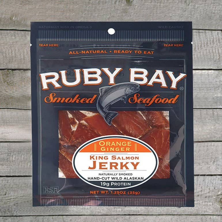 Best jerky: Unique Jerky From Ruby Bay - Orange Ginger Salmon Jerky via USALoveList.com #usalovelisted