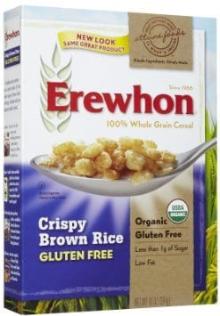 American Made Gluten-Free Snacks and Meals from USALoveListlcom including Erewhon Crispy Brown Rice Cereal