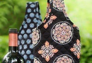 Quilted Wine Tote. Made in the USA by Stephanie Dawn.