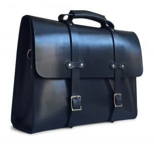 American Made Black Leather Briefcase from Jackson Wayne | Luxury Gifts For Him