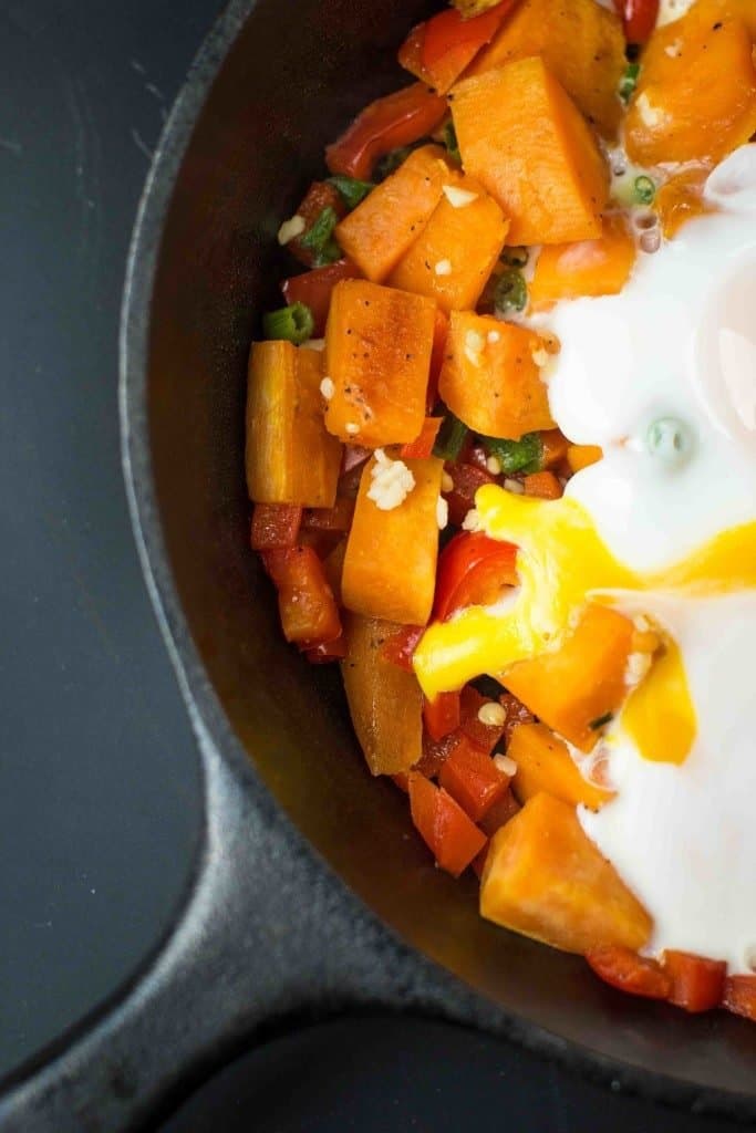 Paleo, Gluten-Free, Whole30 Sweet Potato Breakfast | Cast Iron Recipe Roundup