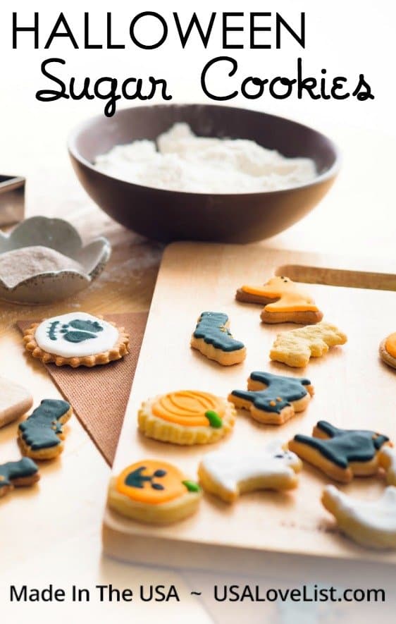 Halloween Sugar Cookies Recipe with made in USA Supplies