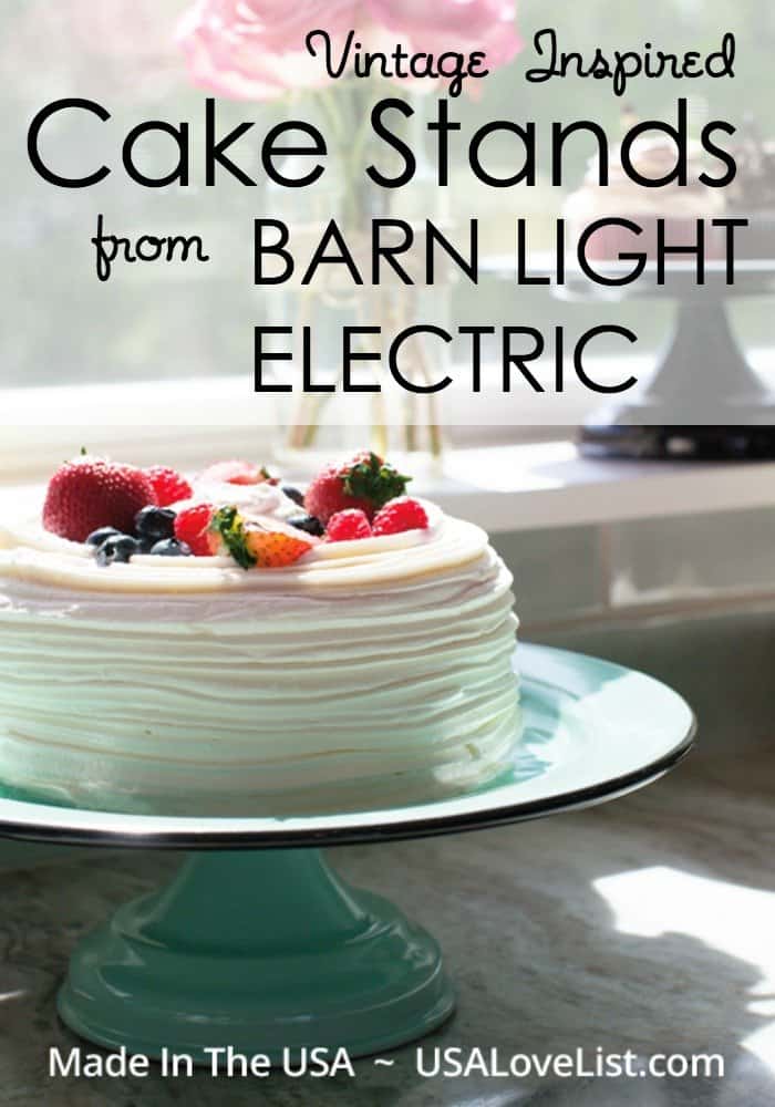 Barn Light Electric Vintage inspired cake stand | Handcrafted in the USA